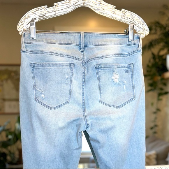 Jessica Simpson Distressed Light Wash Kiss Me Super Skinny Stretch Jeans 29 - Picture 7 of 10